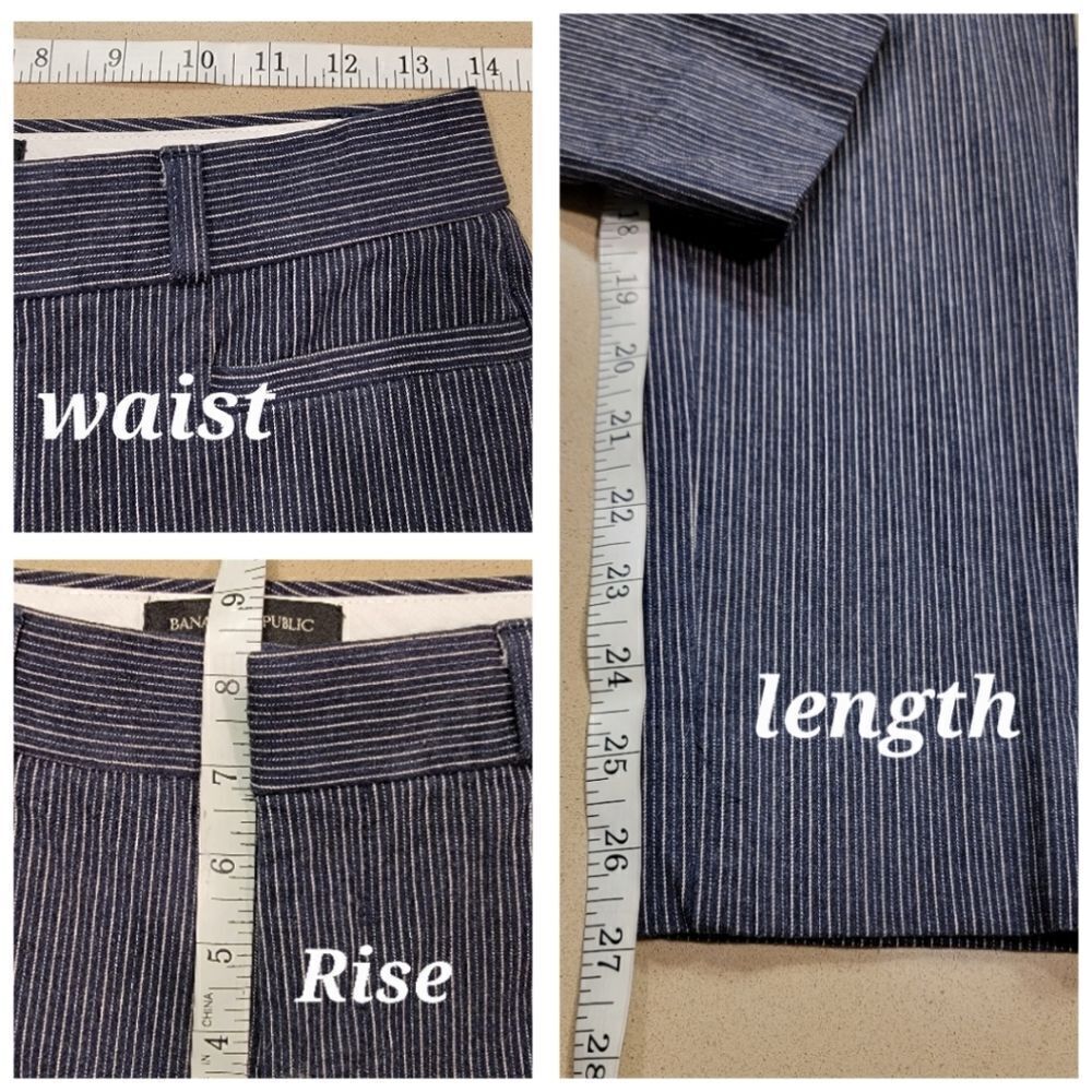 Banana Republic Jackson Fit Bold Blue Striped Ankle Pants - Picture 16 of 16